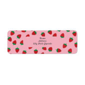 ベリーキュートイチゴ差出人住所ラベル ラベル (正面)