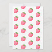 ベリーキュートガールストロベリー1st誕生日招待状 招待状 (裏面)