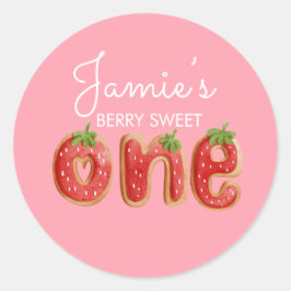 ベリークッキーワンピンクファースト誕生日パーティー ラウンドシール