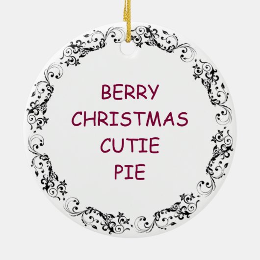 ベリークリスマスかわいこちゃんパイ | Food Punユーモア セラミックオーナメント (裏面)