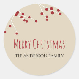 ベリークリスマスホリデー ラウンドシール