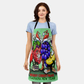 ベリークリスマス エプロン (着用した状態)