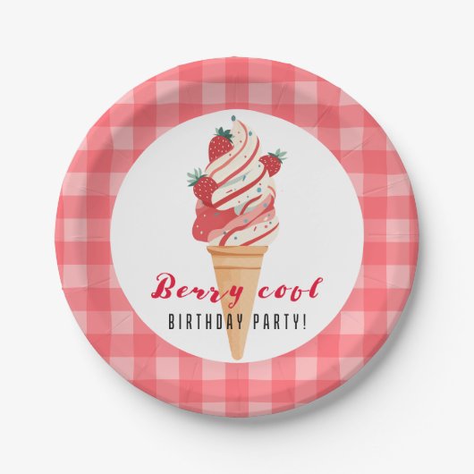 ベリークール誕生日 ペーパープレート (正面)