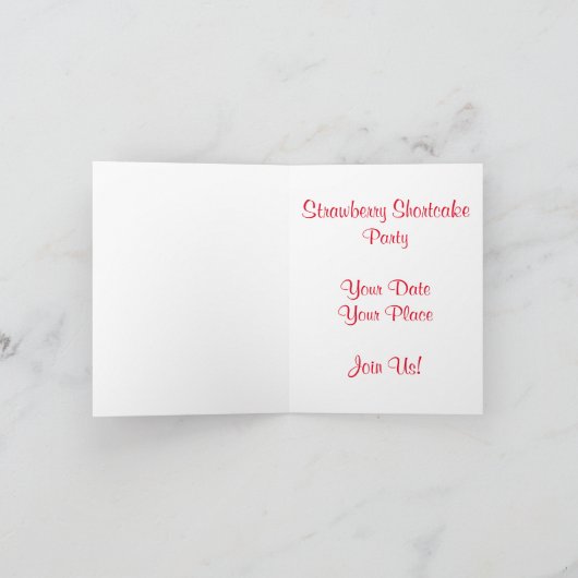 ベリーグッドタイムスイートストロベリーショートケーキパーティー 招待状 (内部)
