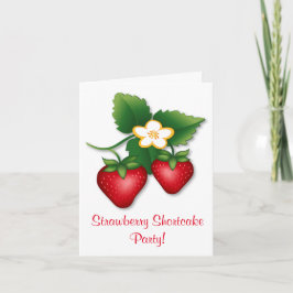 ベリーグッドタイムスイートストロベリーショートケーキパーティー 招待状
