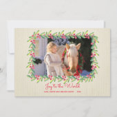 ベリーグリーンリーリースクリスマスフォト シーズンカード (正面)