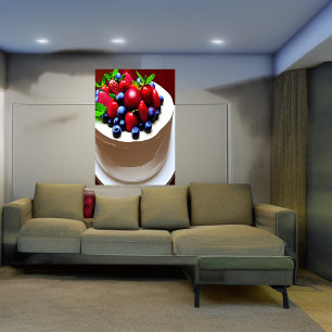 ベリーケーキ   AIアートポスター ポスター