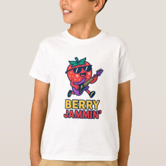 ベリージャンミンストロベリーシャツかわいい音楽ティー Tシャツ