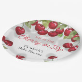 ベリースイートさくらんぼベビーシャワー紙プレート ペーパープレート (アングル)