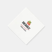 ベリースイートイチゴ赤ちゃんシャワー スタンダードカクテルナプキン (角)