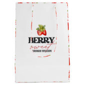 ベリースイートイチゴ赤ちゃんシャワー ミディアムペーパーバッグ (裏面)