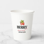 ベリースイートイチゴ赤ちゃんシャワー 紙コップ (裏面)