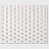 ベリースイートウォーターカラーストロベリーガールベビーシャワー ラッピングペーパー (フラット)