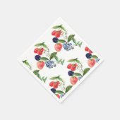 ベリースイートウォーターカラーレッドブルーベビーシャワー スタンダードカクテルナプキン (角)