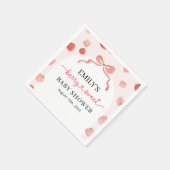 ベリースイートガールズストロベリーベビーシャワー スタンダードカクテルナプキン (角)