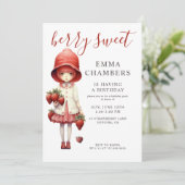 ベリースイートガールバースデーパーティーの招待 招待状 (スタンド正面)