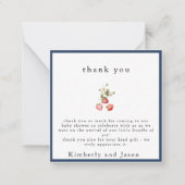 ベリースイートガールベビーシャワーサンキューカード ノートカード (正面)