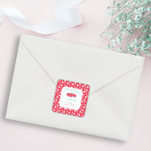 ベリースイートガールベビーシャワーストロベリーフローラ スクエアシール