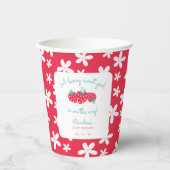 ベリースイートガールベビーシャワーストロベリーフローラ 紙コップ (正面)