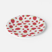 ベリースイートキュートいちご柄子供の誕生日 ペーパープレート (アングル)