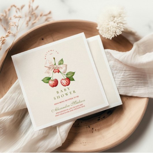 ベリースイートコケットベビーシャワー スタンダードカクテルナプキン