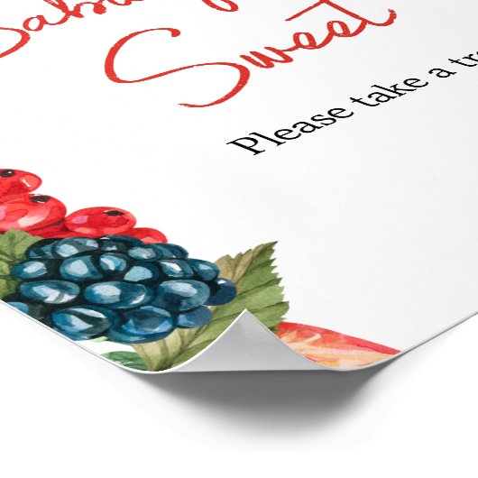 ベリースイートサマーベビーシャワーベビーは甘い ポスター (角)