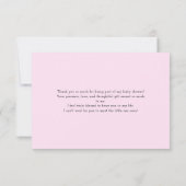 ベリースイートストロベリガーリーーベビーシャワー サンキューカード (裏面)