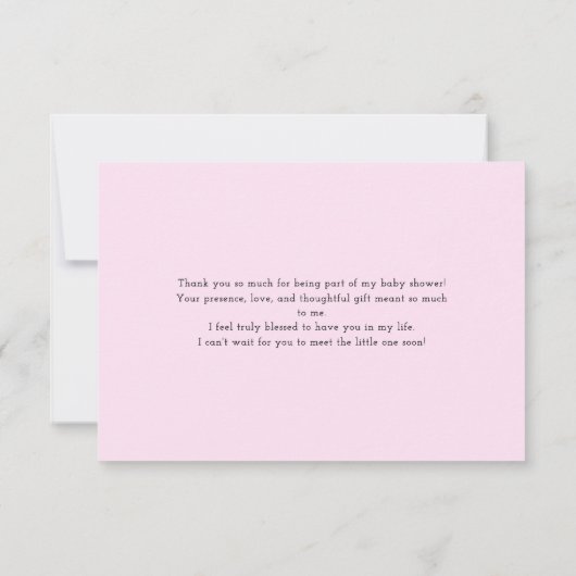 ベリースイートストロベリガーリーーベビーシャワー サンキューカード (裏面)