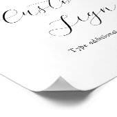 ベリースイートストロベリーカスタム文字サイン ポスター (角)