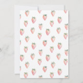 ベリースイートストロベリーカップケーキベビーシャワー 招待状 (裏面)