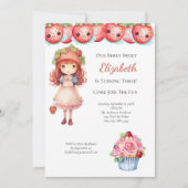 ベリースイートストロベリーガールズバースデーパーティー 招待状 (正面)