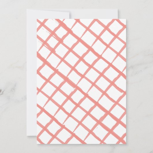 ベリースイートストロベリーガールドライビングバイベビーシャワー 招待状 (裏面)