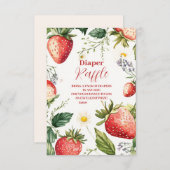 ベリースイートストロベリーガールベビーおむつラッフル エンクロージャーカード (正面/裏面)