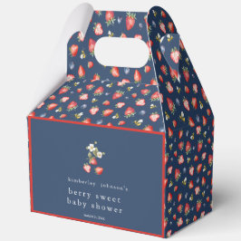 ベリースイートストロベリーガールベビーシャワーお気に入りボックス フェイバーボックス