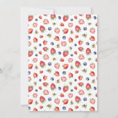 ベリースイートストロベリーガールベビーシャワー招待状 招待状 (裏面)