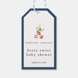 ベリースイートストロベリーガールベビーシャワー ギフトタグ