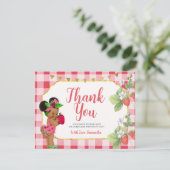 ベリースイートストロベリーガールベビーシャワー サンキューカード (スタンド正面)