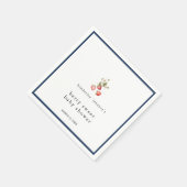 ベリースイートストロベリーガールベビーシャワー スタンダードカクテルナプキン (角)