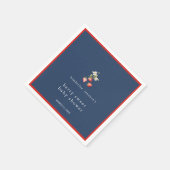 ベリースイートストロベリーガールベビーシャワー スタンダードカクテルナプキン (角)