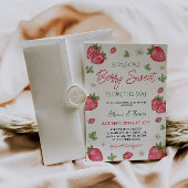 ベリースイートストロベリーガールベビーシャワー 招待状