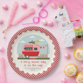 ベリースイートストロベリーキャンパーベビーシャワー ペーパープレート (パーティー)