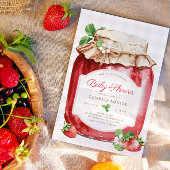 ベリースイートストロベリージャムピンクベビーシャワー 招待状