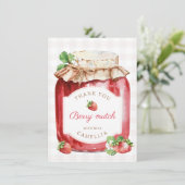 ベリースイートストロベリージャム誕生日パーティー サンキューカード (スタンド正面)