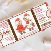 ベリースイートストロベリージョイント誕生日チケット 招待状