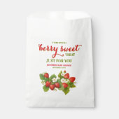 ベリースイートストロベリーテーマベビーシャワー フェイバーバッグ (正面)