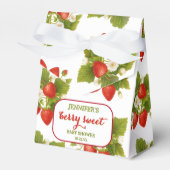 ベリースイートストロベリーテーマベビーシャワー フェイバーボックス (正面サイド)