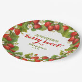 ベリースイートストロベリーテーマベビーシャワー ペーパープレート (アングル)