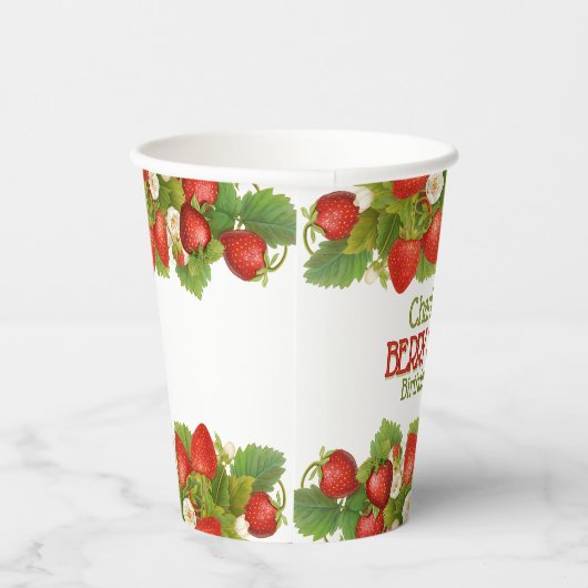 ベリースイートストロベリーテーマ誕生日パーティー 紙コップ (右)