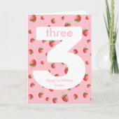 ベリースイートストロベリーハッピーバースデーカード カード (正面)