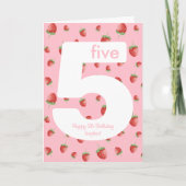 ベリースイートストロベリーハッピーバースデーカード カード (正面)